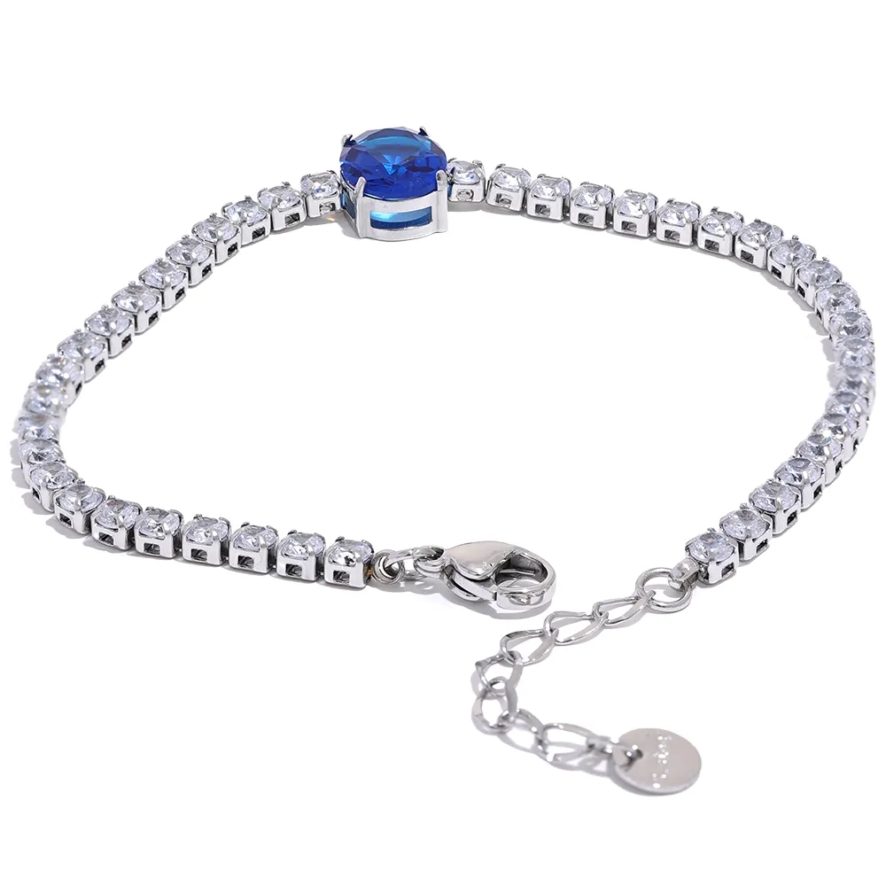 Pulseira Riviera com Zircônia Central - izi