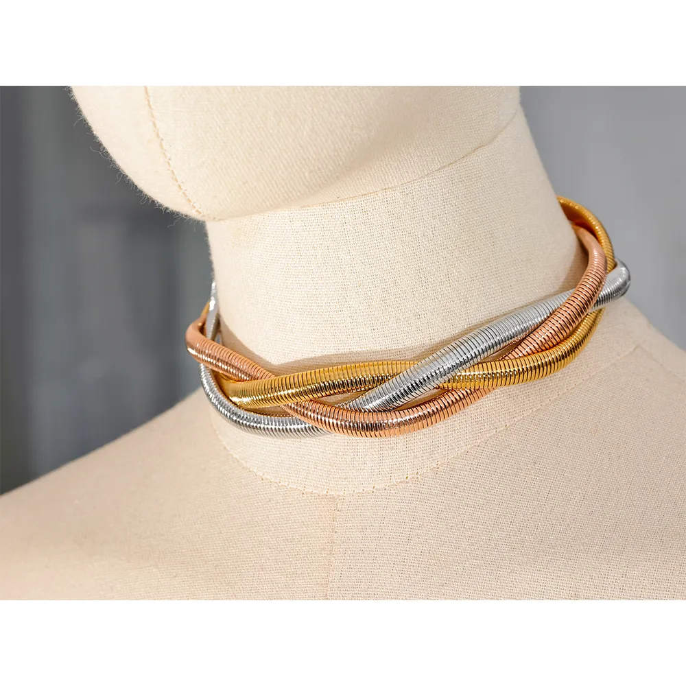 Colar Choker Trançado - izi